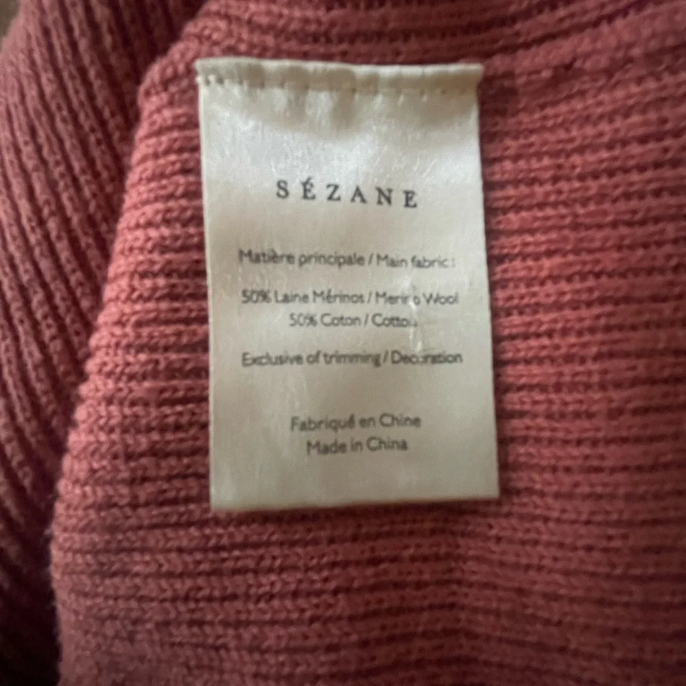 Sezane Multicolor Crew Neck Sweater - wool/cotton - Picture 5 of 5